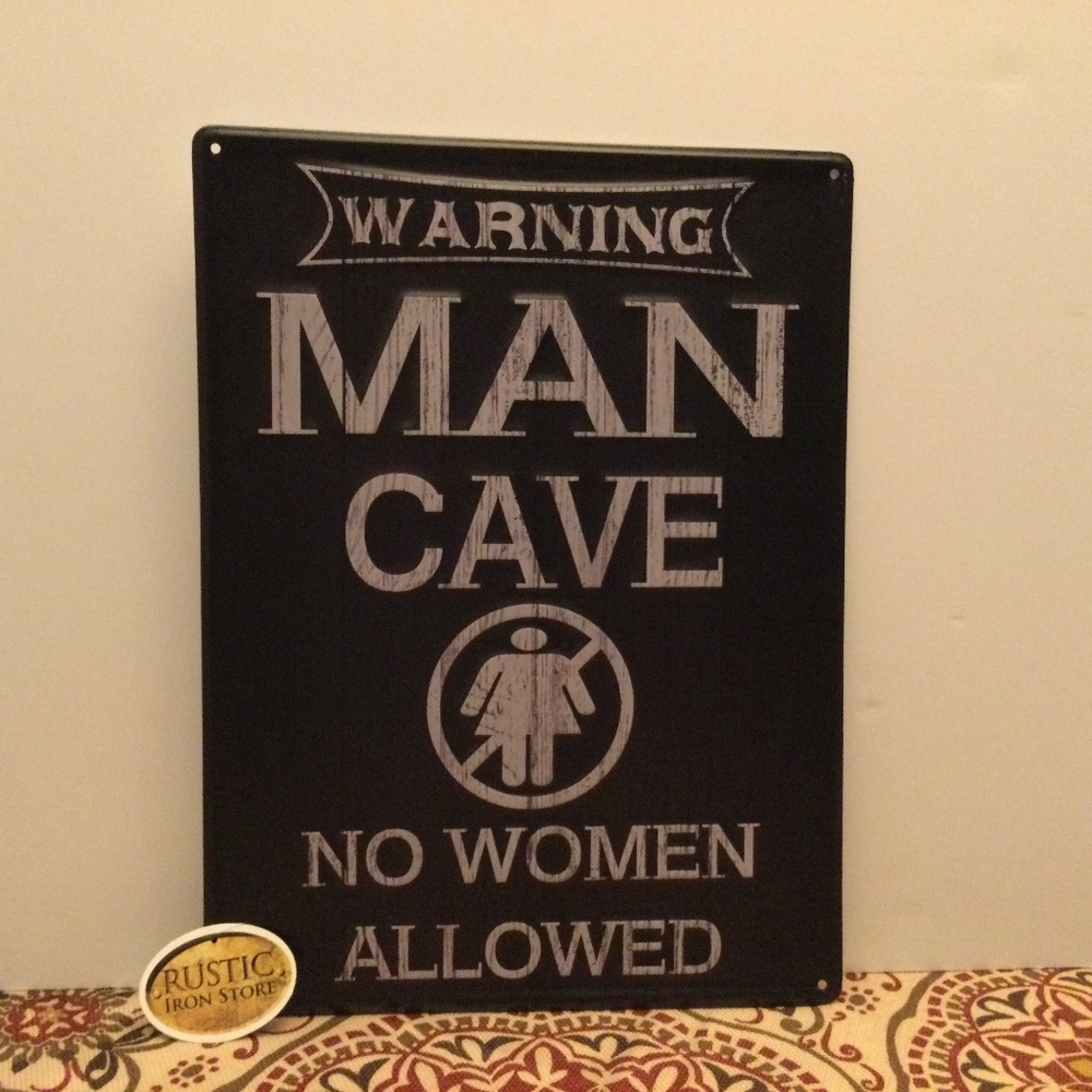 Man Cave Metal Wall Hanging